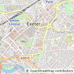 Map of Exeter, Devon