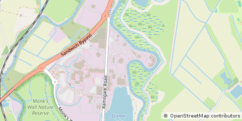 Map of Sandwich, Kent