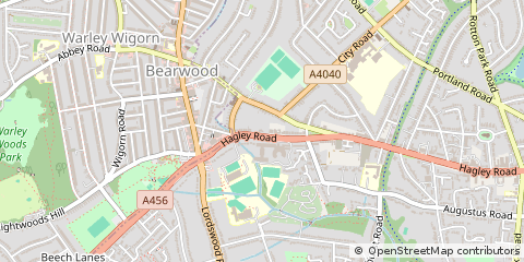 Map of Birmingham, West Midlands