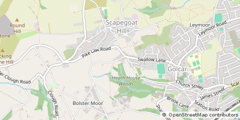 Map of Huddersfield, W Yorkshire
