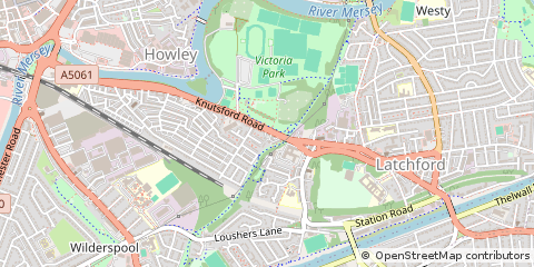 Map of Warrington, Cheshire