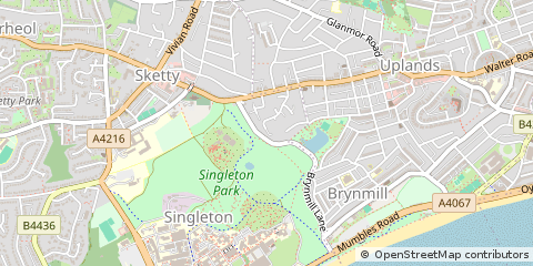 Map of Swansea