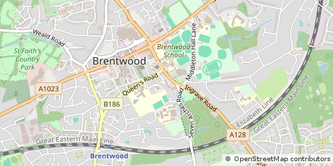 Map of Brentwood, Essex