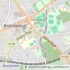 Map of Brentwood, Essex