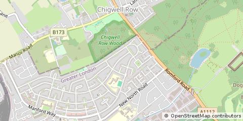 Map of Chigwell, Essex