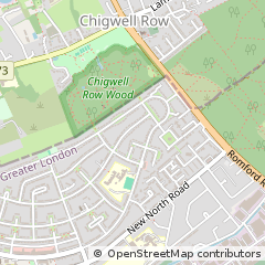 Map of Chigwell, Essex