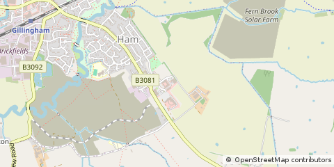 Map of Gillingham, Dorset