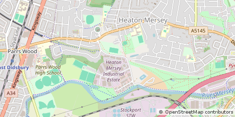 Map of Stockport, Cheshire