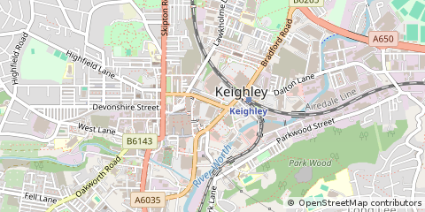 Map of Keighley, West Yorkshire