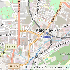 Map of Keighley, West Yorkshire