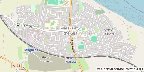 Map of Redcar, Cleveland