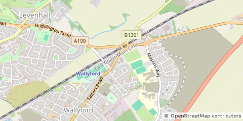 Map of Wallyford, Musselburgh