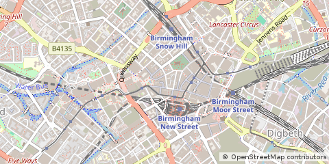 Map of Birmingham, West Midlands