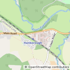 Map of Long Hanborough, Oxfordshire