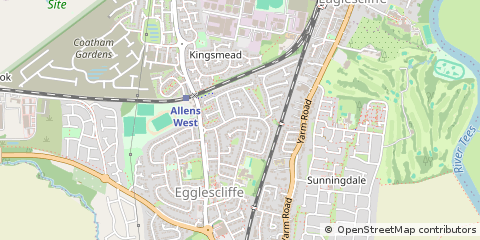Map of Stockton-on-Tees, Cleveland