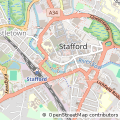 Map of Stafford, Staffordshire