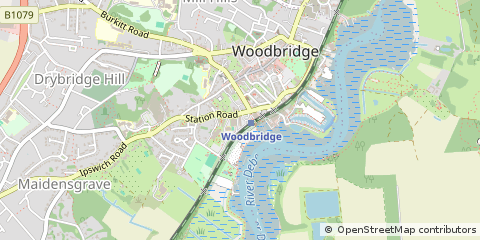 Map of Woodbridge, Suffolk