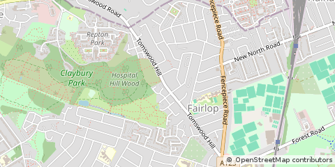 Map of Ilford, Essex