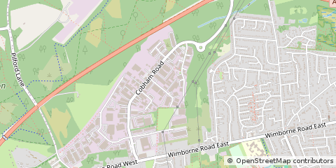 Map of Wimborne, Dorset