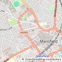 Map of Mansfield, Nottinghamshire