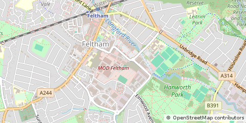 Map of Feltham, Middlesex