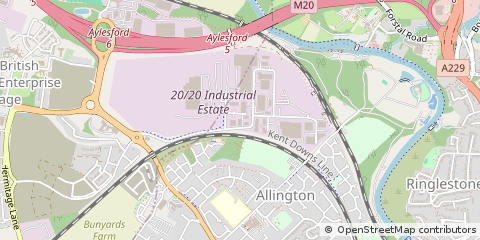 Map of Maidstone, Kent
