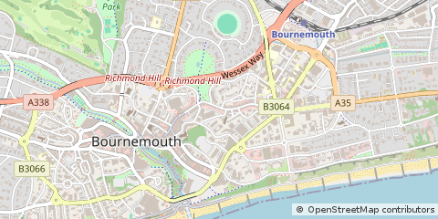 Map of Bournemouth, Dorset