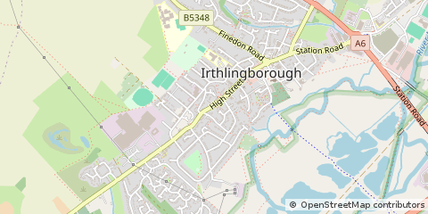 Map of Irthlingborough, Northamptonshire