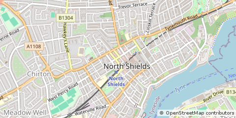 Map of North Shields