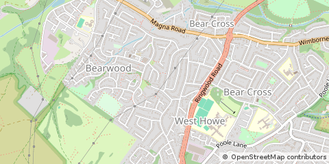 Map of Bournemouth, Dorset