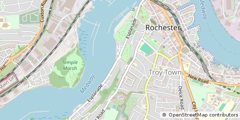 Map of Rochester, Kent