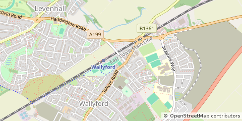 Map of Wallyford, East Lothian