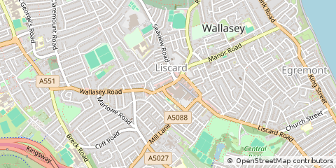 Map of Wallasey, Cheshire