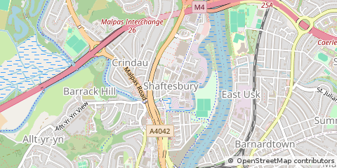 Map of Newport, Gwent