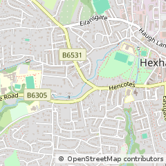 Map of Hexham, Northumberland