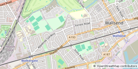 Map of Newcastle Upon Tyne, Tyne & Wear