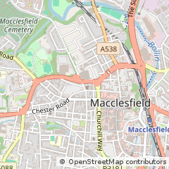 Map of Macclesfield, Cheshire