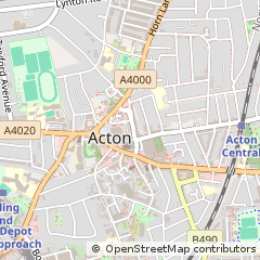 Map of Acton, London