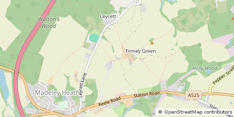 Map of Newcastle, Staffordshire