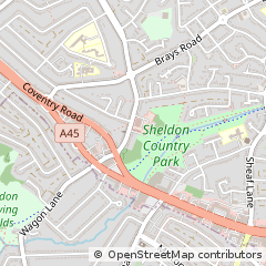Map of Birmingham, West Midlands