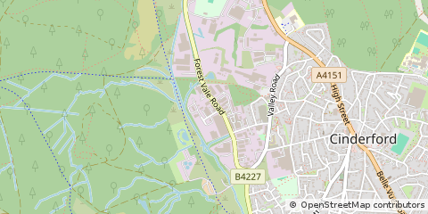 Map of Cinderford, Gloucestershire