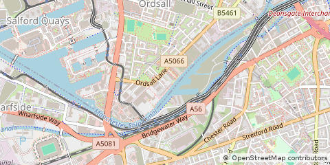 Map of Salford, Greater Manchester