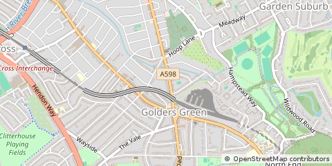 Map of Golders Green, London