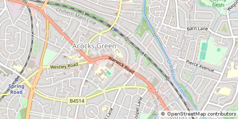 Map of Acocks Green, Birmingham