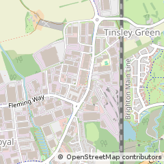 Map of Crawley, West Sussex