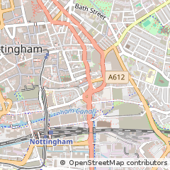 Map of Nottingham, Nottinghamshire