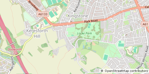 Map of Barnsley, South Yorkshire