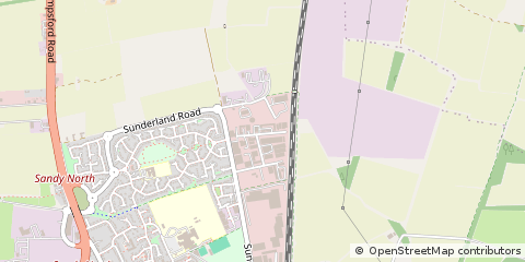 Map of Sandy, Bedfordshire