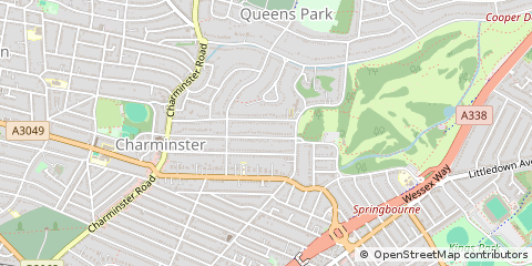 Map of Bournemouth, Dorset