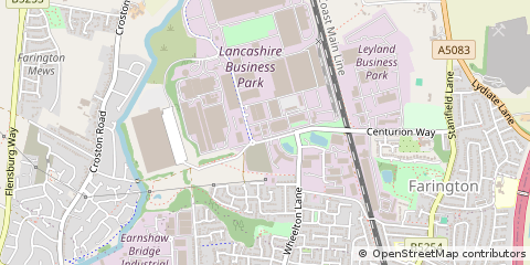 Map of Leyland, Lancashire